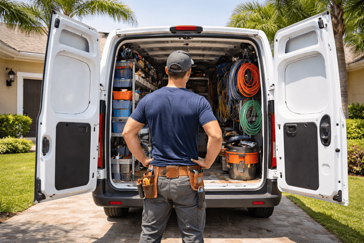 Florida plumbing crew on job site