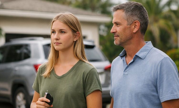 Florida parent adding teen driver to auto insurance policy in Jacksonville